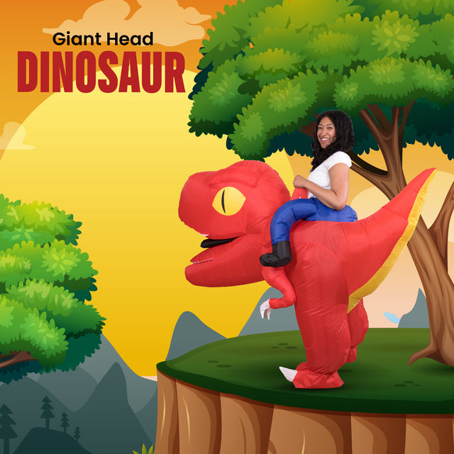 Giant Head Ride-on Dinosaur Inflatable Costume