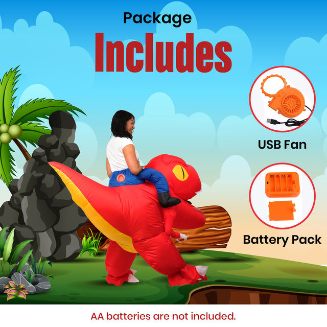 Giant Head Ride-on Dinosaur Inflatable Costume