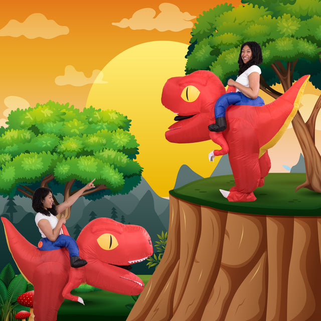 Giant Head Ride-on Dinosaur Inflatable Costume