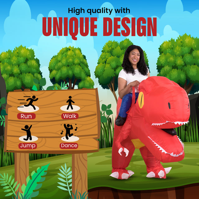 Giant Head Ride-on Dinosaur Inflatable Costume