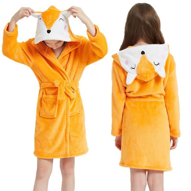 Kid Orange Fox Robe