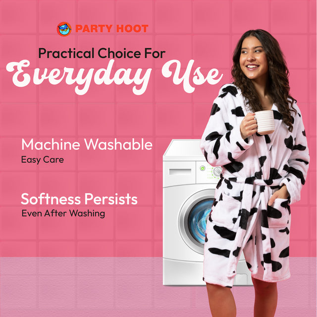 cow print bathrobe