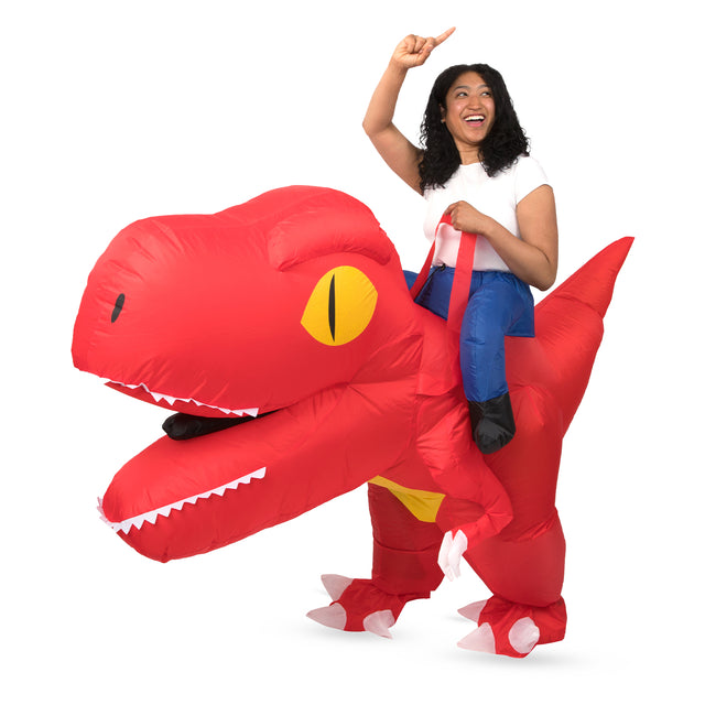 Adult Giant Head Ride-on Dinosaur Inflatable Costume